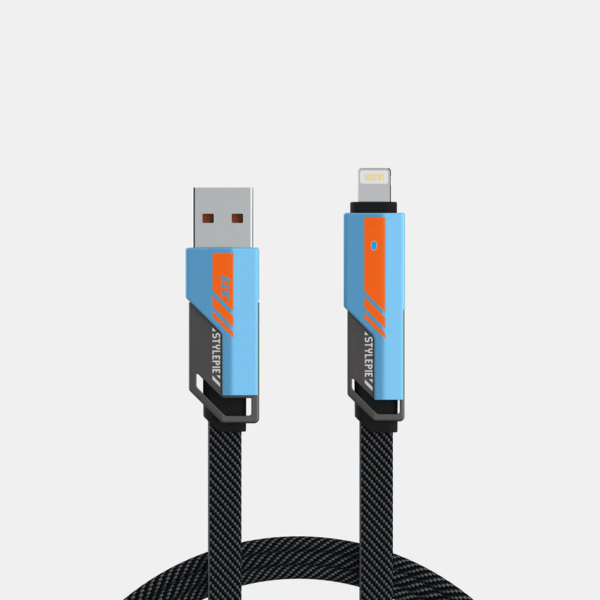 60W 4-in-1 Nylon Braided Fast Charge Cable (GT-Edition) - Image 2