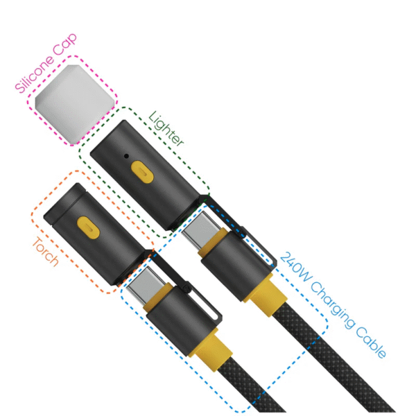 ELF Cable 3-in-1 Portable Charging Cable,1.5m/5ft - Image 3