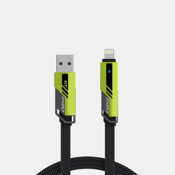 60W 4-in-1 Nylon Braided Fast Charge Cable (GT-Edition) - Image 3