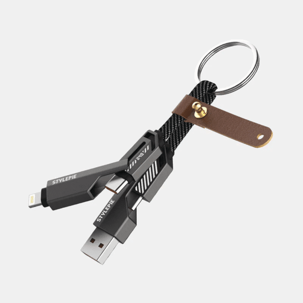 Portable 240W 4-in-1 Fast Charge Cable (KeyRing) - Image 2